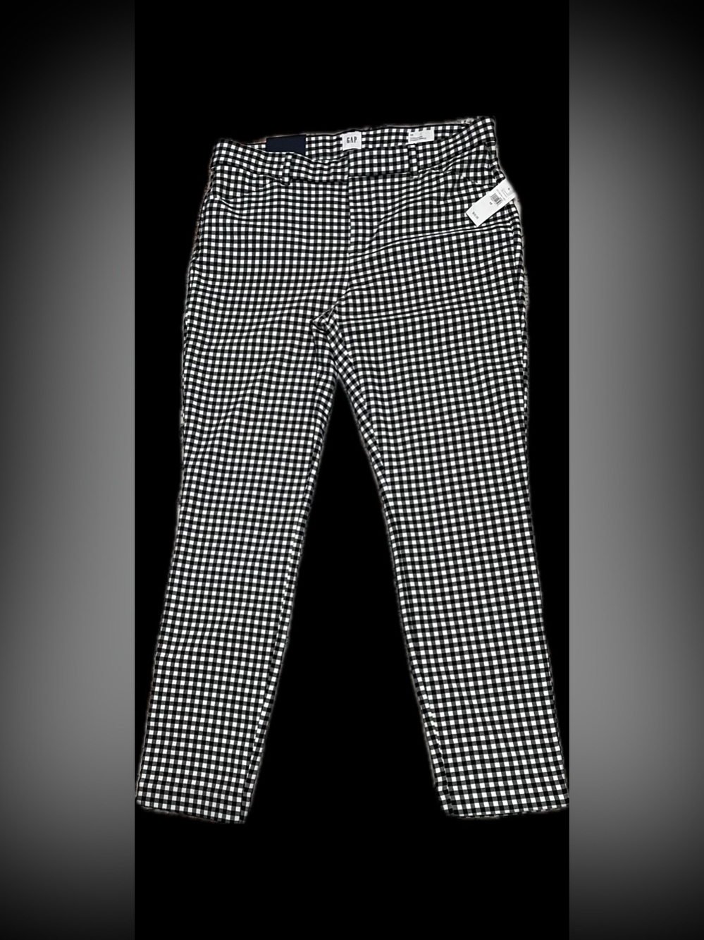 GAP Navy & White Gingham Chinos